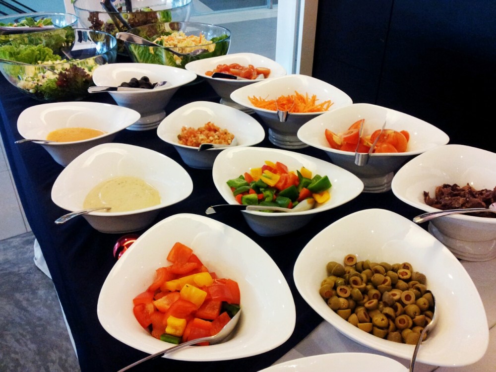 Tantalising spread of fresh salad ingredients