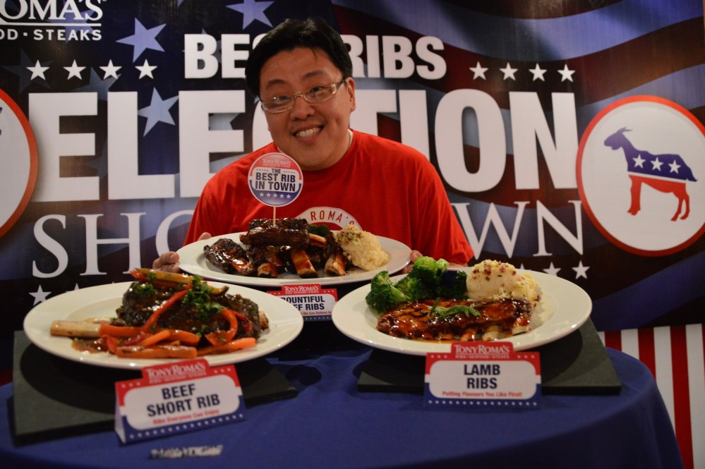 The happy boss, who said his favourite is actually Lamb ribs because it's a recipe close to his heart.