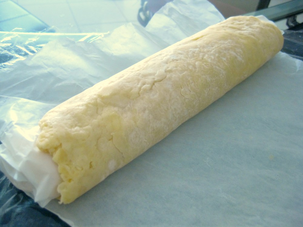 My log of puff pastry ready to be used.