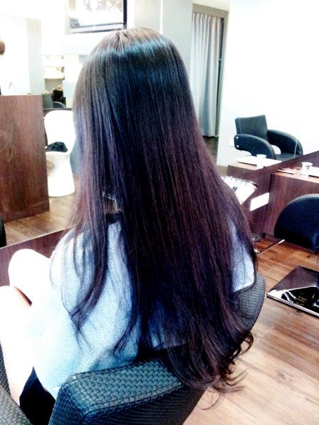 Before: Long, slightly curled at the bottom from the last makeover, but very thin.