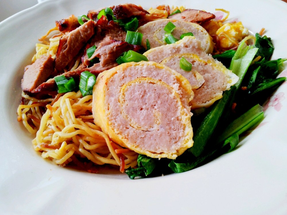 Close up of the Pork Egg Roll.