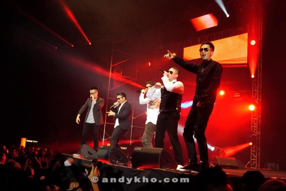 24HERBS rocking out on stage.