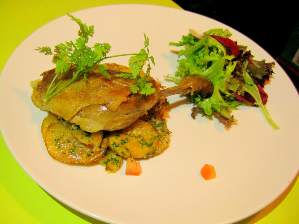 Duck Confit, Potato Sarladaise & Mesclun Salad