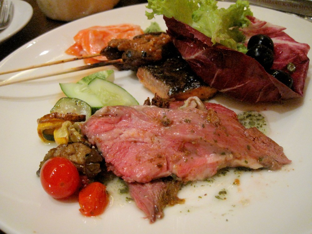 Lamb, Satay, more greens, more salmon!