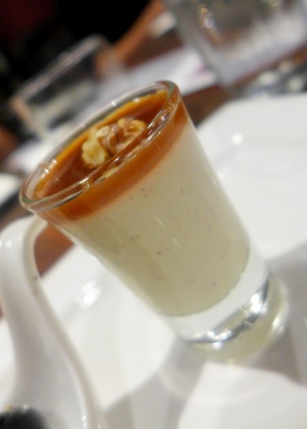 Cardamom Pannacotta with fruit coulis