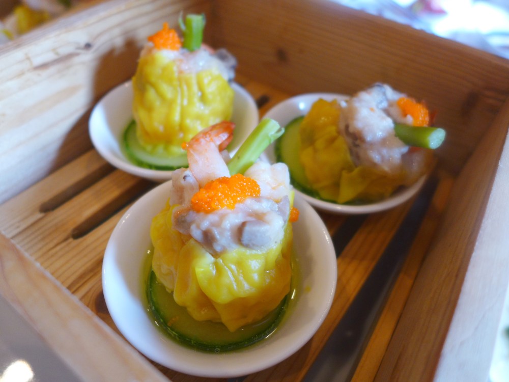 Steamed Siew Mai with Chicken and Tobiko