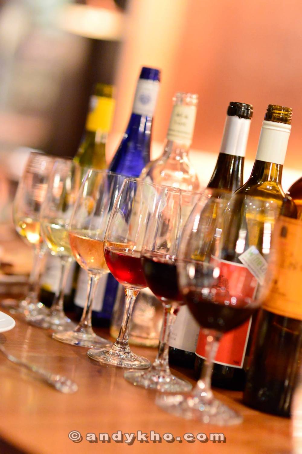 Selection of wine by David