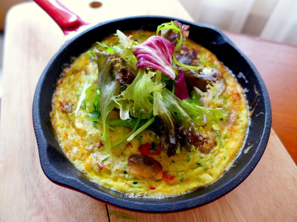 Mushroom, Zucchini, Capsicum Frittata