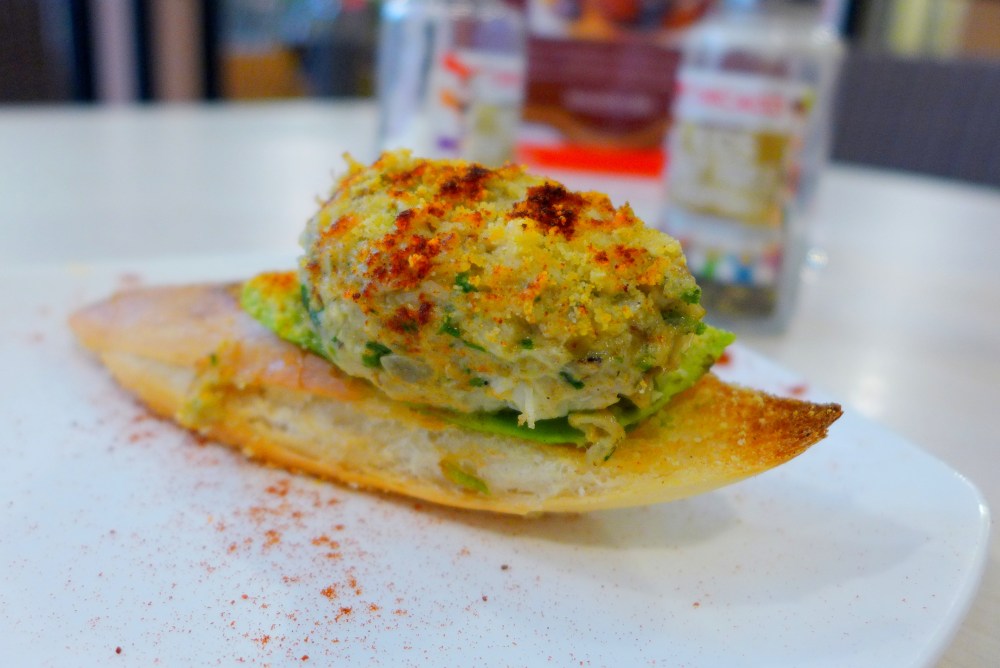 Crab and Cod Crostini